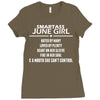 Smartass June Girl Ladies Fitted T-Shirt