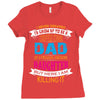 Super Cool Dad Of A Freaking Awesome Daughter Ladies Fitted T-Shirt