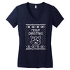 meowy christmas Women's V-Neck T-Shirt