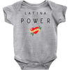 latina power with cute heart Baby Bodysuit