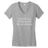 haunted leg Women's V-Neck T-Shirt