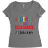 legends are born february Women's Triblend Scoop T-shirt