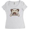cute pug dog Women's Triblend Scoop T-shirt
