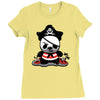 pirate panda Ladies Fitted T-Shirt