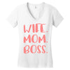 wife boss mom Women's V-Neck T-Shirt