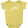 to obesity and beyond Baby Bodysuit