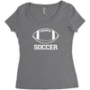 soccer Women's Triblend Scoop T-shirt