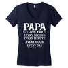 I Love you Papa Women's V-Neck T-Shirt