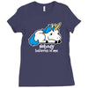sad unicorn Ladies Fitted T-Shirt