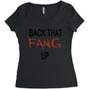 back that fang up Women's Triblend Scoop T-shirt