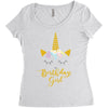 birthday unicorn girl Women's Triblend Scoop T-shirt