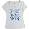i have two tıtles aunt and dogmom an i rock them both flowers Women's Triblend Scoop T-shirt