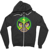 lucha libre   green Zipper Hoodie