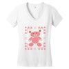 ugly sweater bear Women's V-Neck T-Shirt