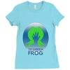 the green frog Ladies Fitted T-Shirt