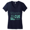 snooker where's the cue ball going Women's V-Neck T-Shirt