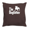 the dogfather  nerd retro der pate godfather fun Throw Pillow
