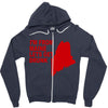 funny maine state Zipper Hoodie