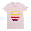 sunset line Ladies Fitted T-Shirt