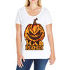 mad halloween pumpkin Ladies Curvy T-Shirt