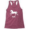 unicorn believe Racerback Tank