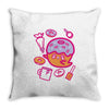 donut ghost baking Throw Pillow