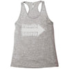 i'm with stupid Racerback Tank