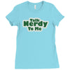 talk nerdy to me Ladies Fitted T-Shirt