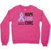 hope love cure stomach cancer awareness Crewneck Sweatshirt