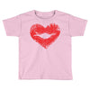 lip print heart Toddler T-shirt