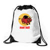 mad bull Drawstring Bags