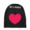 We're Hungry with Heart Baby Beanies