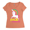gay pride f#ck younicorn funny rude unicorn Women's Triblend Scoop T-shirt