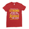 We Don't Know How Strong We Really Are Until Being Strong Is The Only Ladies Fitted T-Shirt