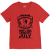 Never Underestimate Old Man Who Was Born July V-Neck Tee