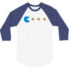 funny 80s pacman cookie monster retro gaming 3/4 Sleeve Shirt
