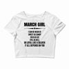 Super March Girl Crop Top