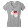 RED PAINBALL Women's V-Neck T-Shirt