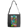 time machines Adjustable Strap Totes