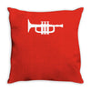 trumpet funny jazz music new Throw Pillow