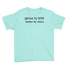 genius by birth slacker by choice t shirt large funny nerd tee slacker Youth Tee
