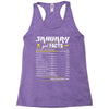 January Girl Facts Aquarius Racerback Tank