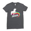 totally straight funny rainbow unicorn gay pride novelty fashion Ladies Fitted T-Shirt