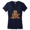 cokelat animal Women's V-Neck T-Shirt