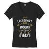 legendary riders are born in 1962 Women's V-Neck T-Shirt