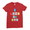 I Love my Dad Ladies Fitted T-Shirt