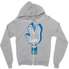 llap foam finger Zipper Hoodie