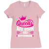 Queens Are Born in September Ladies Fitted T-Shirt