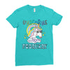 unicorns are born in february cute unicorn Ladies Fitted T-Shirt