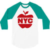 nyc big apple 3/4 Sleeve Shirt